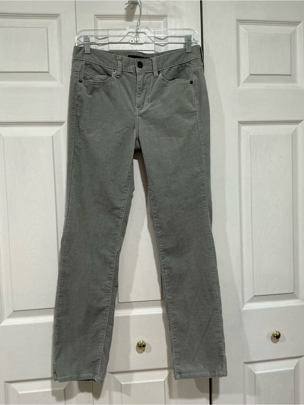 💙 Calvin Klein Straight Gray Corduroy Pants - 6/28 (01643)